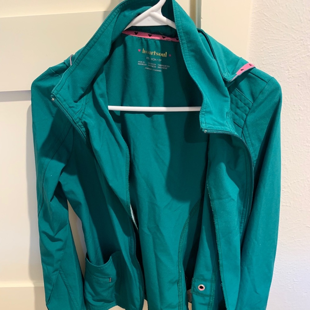 Heart Soul Green Scrub Jacket